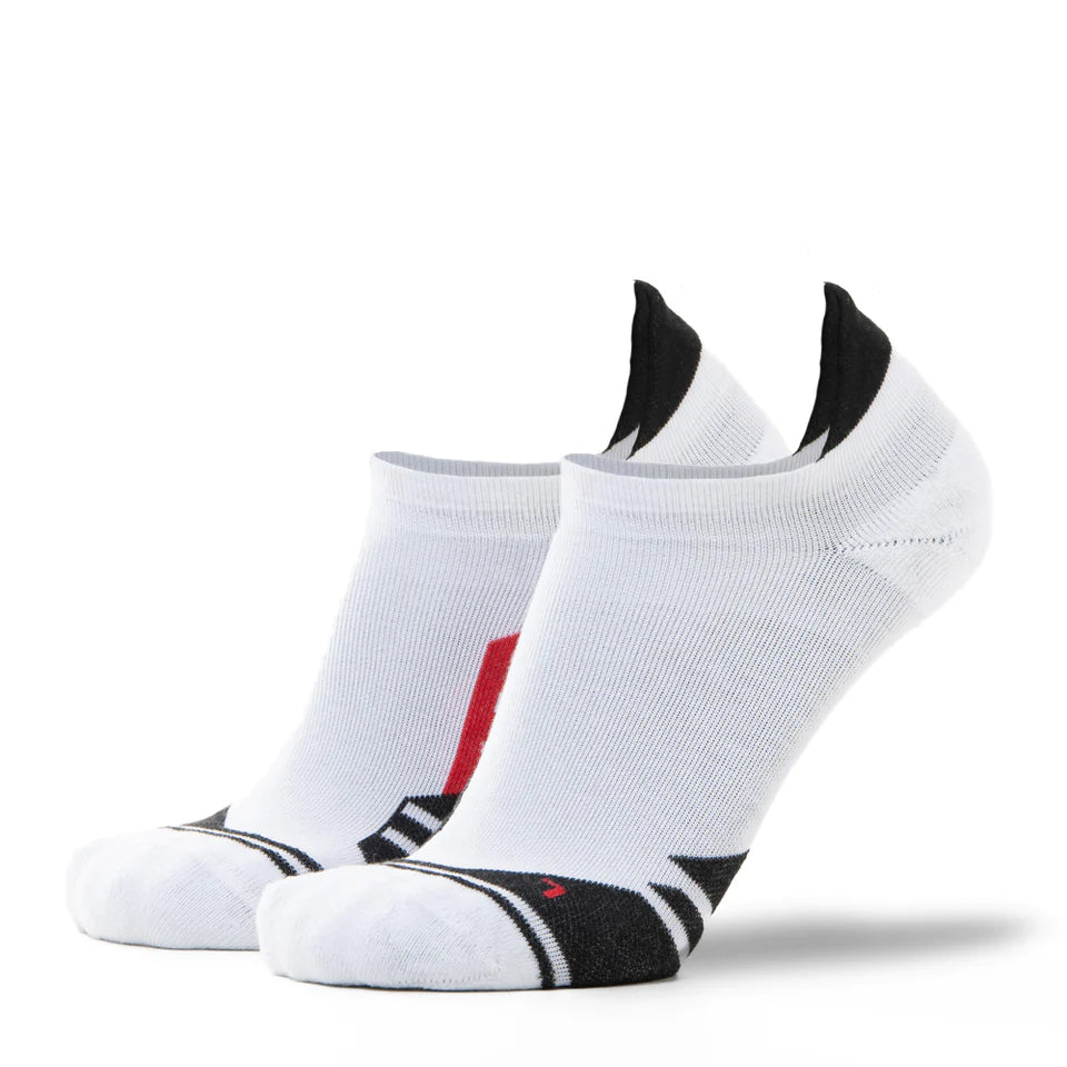 Anatag Socks - Feathered Runner Ankle White/Red